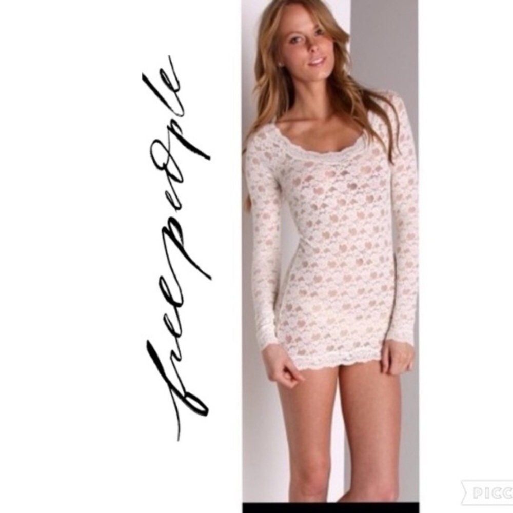 Free People | Lace Long Sleeve Top